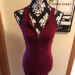 Zip Down BodyCon Dress